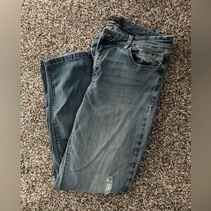 The Limited Women's Straight Leg Distressed Blue Jeans